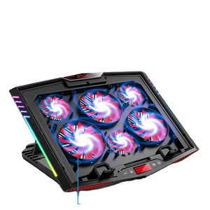 Refroidisseur de jeu RGB, 7 niveaux réglables, nouveau design, 6 ventilateurs pour ordinateurs portables de 17 pouces, en stock - Product Image 1