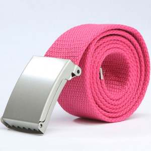 Vente en gros Oem Odm Ceinture tactique en tissu de toile de coton de 18 couleurs Ceinture personnalisée avec boucle en métal et logo - Product Image 4