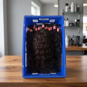 Cabello humano a granel, ondulado, negro natural, cabello Remy 100% humano, cabello indio virgen - Product Image 3