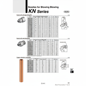 Pièces pneumatiques de buse de soufflage de KN-08-150 pneumatique SMC - Product Image 1
