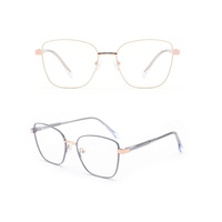 Envío en 24 Horas, Gafas Metálicas de Alta Gama, Montura Óptica Ligera, Hechas a Mano, Montura Completa, para Uso Diario