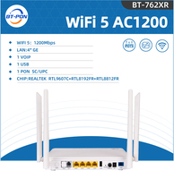 BT-PON BT-762XR Voip Xpon Ont 4Ge 4Wifi 1Tel 4 Antenas GPon Doble Banda 5G WiFi 5.8Ghz 1Fxs Tel Rj11 AC ONU