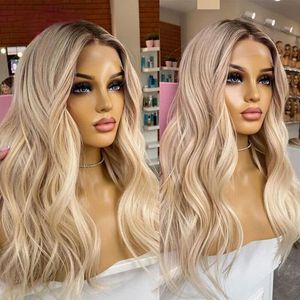 Perruques 100% personnalisées en <span class=keywords><strong>cheveux</strong></span> humains européens, couleur blonde avec mèches, lisses comme des baguettes, style Deep Wave, avec dentelle frontale 13*4, <span class=keywords><strong>cheveux</strong></span> brésiliens - Product Image 4