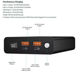 <span class=keywords><strong>Batterie</strong></span> <span class=keywords><strong>externe</strong></span> portable d'usine 20000mAh grande capacité avec sortie USB, rechargeable pour appareils mobiles - Product Image 6