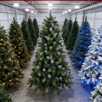 Arbre artificiel de qualité supérieure avec éclairage LED, tailles personnalisées, OEM ODM, arbre de Noël