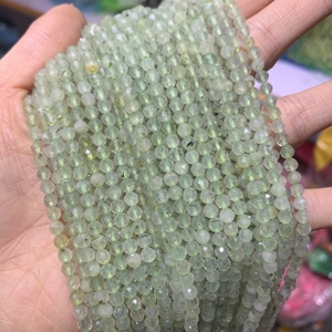 Perline di <span class=keywords><strong>Prehnite</strong></span> Naturale Sfaccettate 2mm 3mm 4mm, Taglio Sfaccettato, Perline Rotonde Sciolte per Creazione di Gioielli - Product Image 5