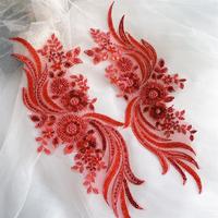 Nouveaux accessoires de robe de mariée en dentelle brodée de paillettes colorées vintage bricolage perle