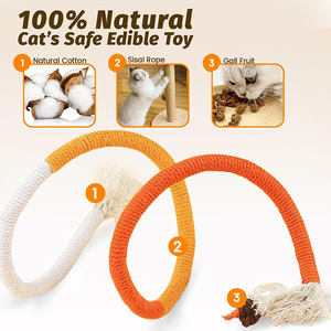 لعبة مضغ القط المقاوم للعض ، حبل أسنان تفاعلي هريرة لتنظيف الأسنان - Product Image 5