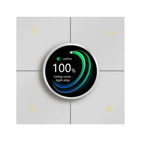 Interrupteur intelligent mural dissimulé Anjielo X3 en ABS+PC, 3 gangs, application Smart Life pour variateur, 250V 15A