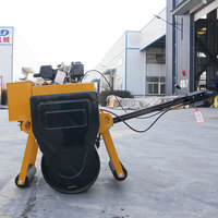 Rouleaux compresseurs vibrants professionnels à tambour unique de 350 kg pour l'exportation, mini-compacteurs de sol pour la compactation des terres