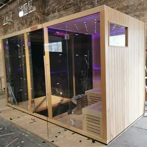 Fabricant de sauna depuis 20 ans Salle de douche Sauna à vapeur humide Vapeur sèche Salle de sauna 3 en 1