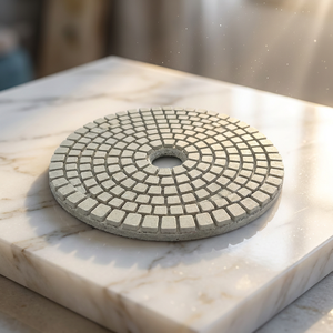 Discos de Pulido de Diamante de Grano Grueso para Pulido en Húmedo/Seco de 4'' 100mm y 7 Pasos para Granito, Cuarzo, Mármol, Piedra, Marca OEM PANGO - Product Image 1