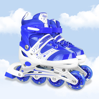 Patins à roulettes à roues lumineuses pour garçons et filles, tige respirante, résistantes à l'usure, amortissantes, taille réglable