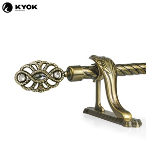 KYOK Trung Quốc Phật Sơn Wrought Sắt Curtain Rod Nhà Máy, Đôi Rèm Cực, Fancy Curtain Finial/Curtain Chân Đế Nhà Sản Xuất - Product Image 5