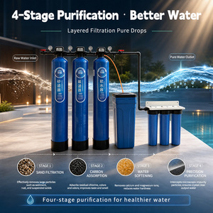 Sistema de Filtración de Agua Doble para Toda la Casa, Filtración Mecánica Automática de Sedimentos para Tratamiento Doméstico - Product Image 1