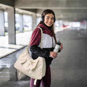 Free sample Nylon Waterproof Yoga Gym Weekend <b>Overnight</b> <b>Bag</b> Customized logo Large Capacity Leisure Fitness Travel <b>Bag</b> Duffle <b>Bag</b> - Product Image 2