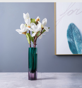 Vaso di decorazione per la tavola di casa di lusso moderno vaso di vetro ambrato stella diamante stile nordico colorato <span class=keywords><strong>Murano</strong></span> vaso di vetro soffiato a mano - Product Image 4