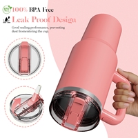 Nouveau style 40oz/30oz gobelet en acier inoxydable à double paroi amovible paille rabattable isolé sous vide Sublimation vierge pour le camping