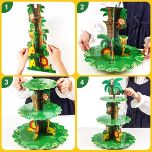 Soporte <span class=keywords><strong>de</strong></span> Pastel Personalizado <span class=keywords><strong>de</strong></span> <span class=keywords><strong>Animales</strong></span> <span class=keywords><strong>de</strong></span> <span class=keywords><strong>la</strong></span> <span class=keywords><strong>Selva</strong></span>, Soporte <span class=keywords><strong>de</strong></span> Pastel <span class=keywords><strong>de</strong></span> Papel <span class=keywords><strong>de</strong></span> 3 Niveles, Decoraciones para Baby Shower con Temática <span class=keywords><strong>de</strong></span> Bosque, Artículos para Fiestas <span class=keywords><strong>de</strong></span> <span class=keywords><strong>Animales</strong></span> <span class=keywords><strong>de</strong></span> <span class=keywords><strong>la</strong></span> <span class=keywords><strong>Selva</strong></span> - Product Image 5