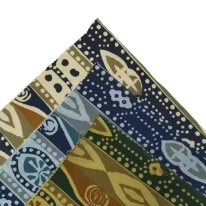 Desain baru pola bunga kain rayon kustom bernapas katun poliester kain campuran cetak tekstil untuk gaun