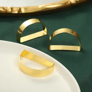 금속 냅킨 링 홀더 골드 실버 버클 금속 장식 현대 매일 사용 냅킨 링 저녁 식사 테이블 파티 결혼식