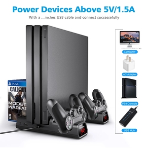 <span class=keywords><strong>PS4</strong></span>/<span class=keywords><strong>PS4</strong></span> Slim/<span class=keywords><strong>PS4</strong></span> Pro double contrôleur chargeur Console support de refroidissement vertical charge 4 connecteurs pour <span class=keywords><strong>PS4</strong></span> - Product Image 3