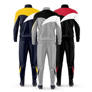 Survêtements d'entraînement de football brodés sur mesure Top Trendy Sweatsuits pour hommes 100% polyester Football Training Warm up Jacket Suits - Product Image 6