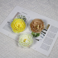 Tête de pivoine artificielle en soie faite à la main, style classique, pour décoration de boîte cadeau et fabrication d'accessoires capillaires, exportation en gros