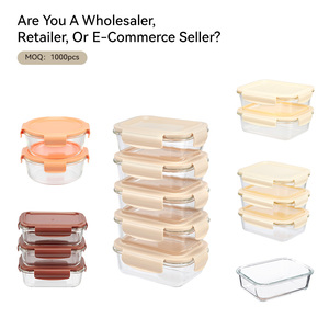 Ensemble de conteneurs alimentaires en verre, 860ml, 5 pièces, avec couvercles hermétiques sans BPA + 3 couvercles en Silicone pour conserver la nourriture en verre - Product Image 3