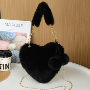 Bolso de Mano de Piel Sintética de Conejo, Bonito y Moderno, para Mujer, de Mano y Bandolera, Gran Capacidad, con Cierre de Cremallera - Product Image 6
