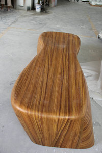 Y284 Wood Grain Finish Natural Aesthetic Bench Outdoor Indoor Park Seating Garden Terrace Leisure Street Waiting Sofa Chairs - Product Image 2