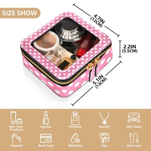 <b>Clear</b> Makeup <b>Bag</b> Large Cosmetic <b>Bag</b> PU Leather Cosmetic Organizer <b>Travel</b> Toiletry Pouch Water-resistant Toiletry <b>Bags</b> - Product Image 4