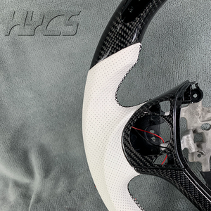 พวงมาลัยคาร์บอนไฟเบอร์ LED หุ้มหนังแบบกำหนดเอง สำหรับตกแต่งภายในรถยนต์ เหมาะสำหรับ Honda <span class=keywords><strong>Civic</strong></span> รุ่นที่ 8 และ 9 <span class=keywords><strong>SI</strong></span> และ CR-V - Product Image 4