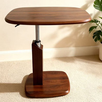 Table d'appoint mobile moderne et minimaliste en bois, réglable en hauteur, table basse de bureau, étagère d'angle compacte pour la maison, petits appartements