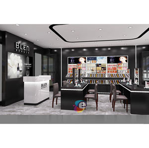 Colorido Pop <span class=keywords><strong>Caramelos</strong></span> Tienda Diseño Venta al por menor Lindo maquillaje de salón personalizado Estante redondo Soporte Lollipop tienda de maquillaje Exhibición para la venta del centro comercial - Product Image 4