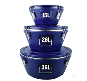 Prêt à expédier : Lot de 3 chauffe-plats isothermes géants en acier inoxydable (15L, 26L, 36L) – Maintien au chaud et au froid pour la vente en gros - Product Image 3