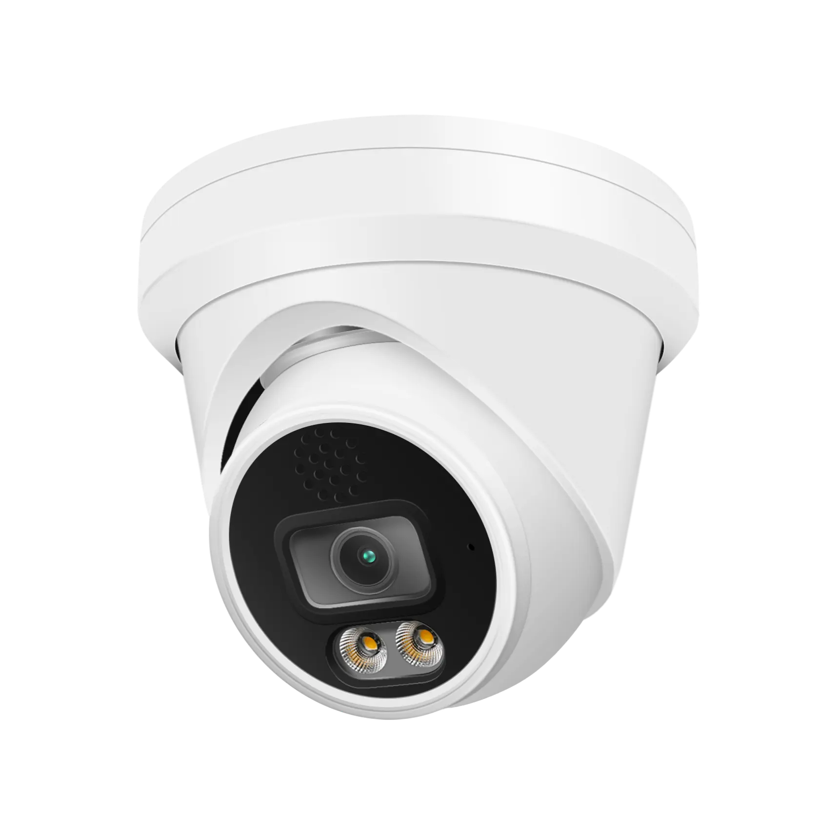 5MP IP PoE Turret Surveillance Camera  Smart Human/Vehicle Detection  2.8mm Lens  IP67  IK10 Resistance  MicroSD 256GB
