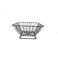 Cesta de Frutas em Metal Preto DaS para Armazenamento de Frutas na Bancada, Suporte Decorativo para Vegetais para Cozinha e Mesa de Jantar