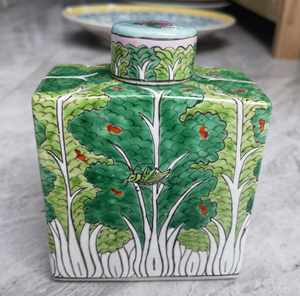 Motif de chou peint à la main pot de thé en céramique de mariage traditionnel écologique décoration de la maison capacité 1-2L boîte de thé Bok Choy - Product Image 2