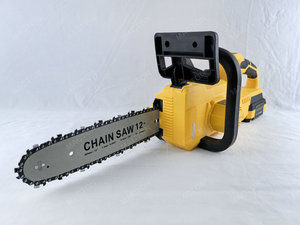 Cordless Lithium-Ion Chainsaw - Lightweight Handheld Electric <b>Saw</b> for Tree Trimming with 12 Inch Guide Bar - Product Image 4