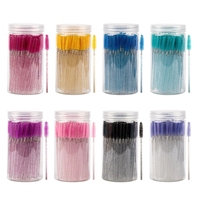 100pcs Lash Spoolies Bouteilles Lash Extensions Spoolie Nylon Mascara Brosse À Sourcils Brow Make up Pinceaux