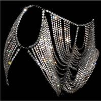 Chaîne de corps sexy de luxe en strass de haute qualité pour femme, chaîne de taille pour club, costume, bikini