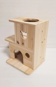 บ้านไม้2ชั้นสำหรับหนูแฮมสเตอร์ชินชิล่าบ้าน <span class=keywords><strong>Degu</strong></span> - Product Image 5