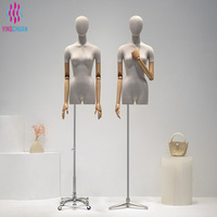 Maniquí de Mujer de Medio Cuerpo para Exhibición de la Parte Superior del Cuerpo, Personalización de Fábrica, Tendencia de Moda, Venta Caliente