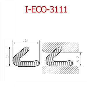 I-ECO 3111 Top Sản Xuất OEM Odm <span class=keywords><strong>Q</strong></span> <span class=keywords><strong>Lon</strong></span> Cửa Khoảng Cách Con Dấu V Hình Dạng Con Dấu Tự Dính Thời Tiết Dải - Product Image 6