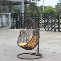 Fauteuil suspendu d'extérieur en rotin, style panier, pour jardin et patio, idéal pour la vente en gros, utilisable en intérieur et en extérieur