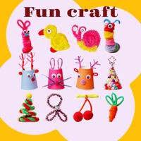 Ensemble complet d'art et d'artisanat pour enfants, kit de matériel de bricolage avec boîte de rangement pour les activités créatives de la maternelle et des vacances