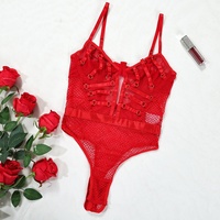 Body sexy pour femme en maille et dentelle, coupe haute, en tissu Dobby, avec décorations ajourées, noir, pour boudoir et nuit de noces, personnalisation OEM, uni