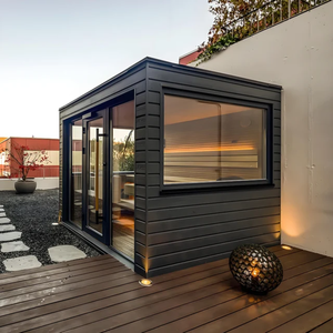 Une salle de bain de luxe en plein air avec une combinaison de douche et de <span class=keywords><strong>sauna</strong></span>, ainsi qu'une salle de <span class=keywords><strong>sauna</strong></span>, peut être équipée d'un poêle à bois - Product Image 2