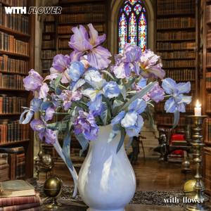 Vase géant en EVA Fleur d'<span class=keywords><strong>Iris</strong></span> Décoration intérieure Accessoire de mariage Présentoir de fenêtre Aménagement paysager, Bureau de vente Accessoires de studio Matériaux - Product Image 2